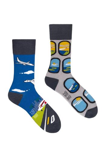 Modro-šedé ponožky Airplanes