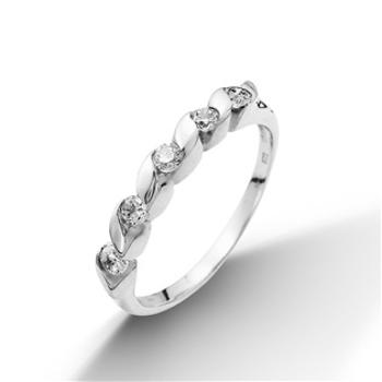 Šperky4U Stříbrný prsten s 5ti zirkony, vel. 50 - velikost 50 - CS2031-50