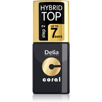 Delia Cosmetics Coral Nail Enamel Hybrid Gel gelový vrchní lak na nehty 11 ml