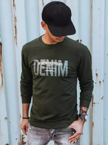 KHAKI MIKINA S NÁPISEM DENIM BX5358 Velikost: L