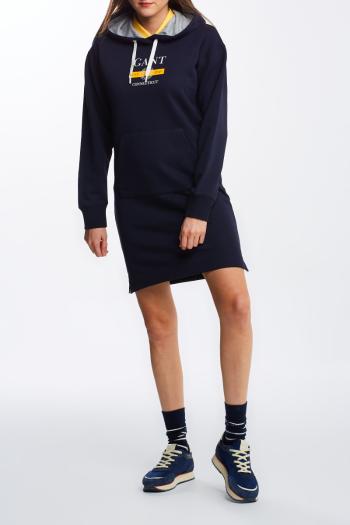 MIKINOVÉ ŠATY GANT D1. NAUTICAL HOODIE DRESS modrá XS