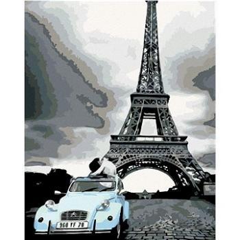 Malování podle čísel - Eiffelovka s modrým autem (HRAmal01091nad)