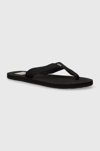 Žabky Helly Hansen LOGO SANDAL 2 dámské, černá barva, na plochém podpatku, 11957