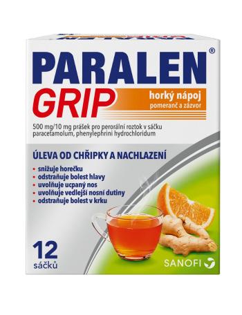 Paralen Grip Horký nápoj pomeranč a zázvor 12 sáčků