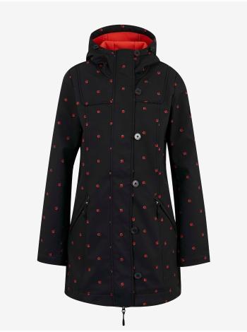 Černý dámský vzorovaný kabát Blutsgeschwister Ladybug Friends