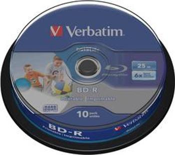 Blu-ray BD-R 25 GB Verbatim vřeteno, 43804, s potiskem, 10 ks