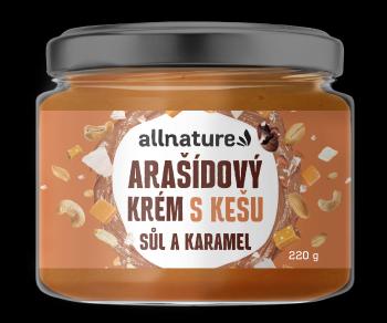 Allnature Arašídový krém s kešu, solí a karamelem 220 g