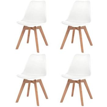 Jídelní židle 4 ks bílé umělá kůže (244784)