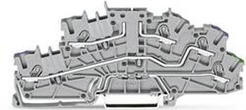 Patrová instalační svorka WAGO 2003-6661, pružinové připojení , 5.20 mm, šedá, 50 ks