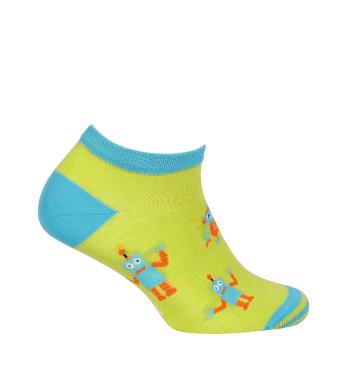 Chlapecké kotníkové ponožky WOLA ROBOTI zelené Velikost: 27-29