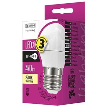 EMOS LED žárovka Classic Mini Globe 5W E27 teplá bílá (1525733208)