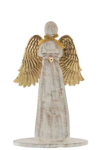 Dřevěný anděl  se zlatými křídly - 31*46*2cm 85245