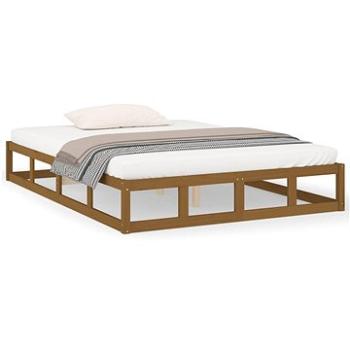 Rám postele medově hnědý 200 × 200 cm masivní dřevo, 820819 (820819)