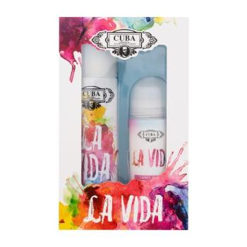 Cuba La Vida dárková kazeta parfémovaná voda 100 ml + antiperspirant roll-on 50 ml pro ženy