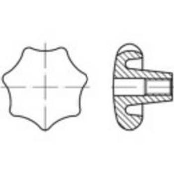 Hvězdicová ovládací matice TOOLCRAFT N/A, 12 mm, Šedá litina, 5 ks