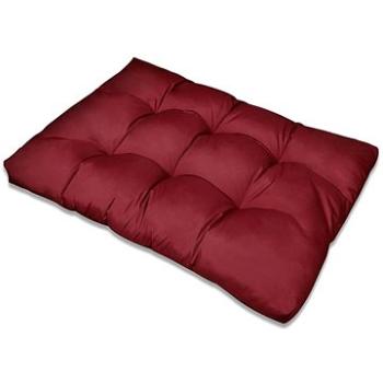 Vínově červená čalouněná podložka na sedadlo 120 × 80 × 10 cm