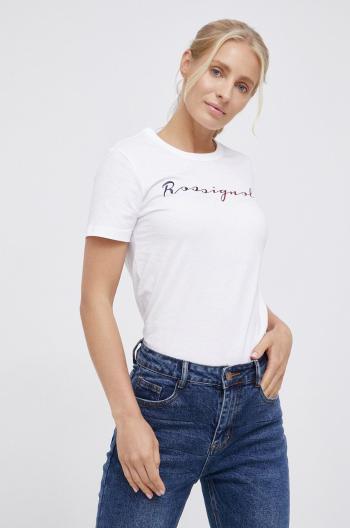 Bavlněné tričko Rossignol bílá barva