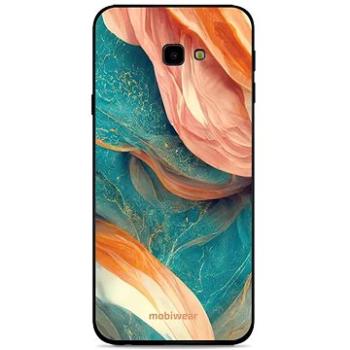 Mobiwear Glossy lesklý pro Samsung Galaxy J4 Plus 2018 - G025G - Azurový a oranžový mramor (5904808526777)