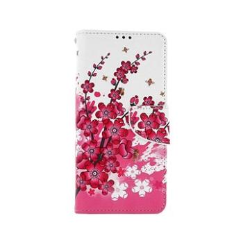 TopQ Samsung A12 knížkové Kytičky textil 56599 (Sun-56599)