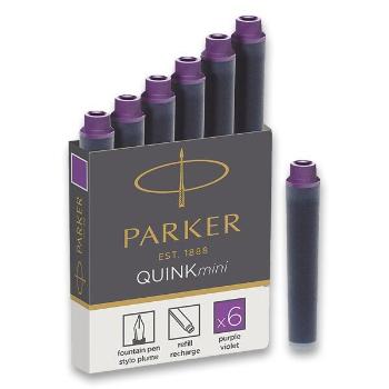 Krátké inkoustové mini bombičky Parker Quink - Inkoustové mini bombičky Parker fialové