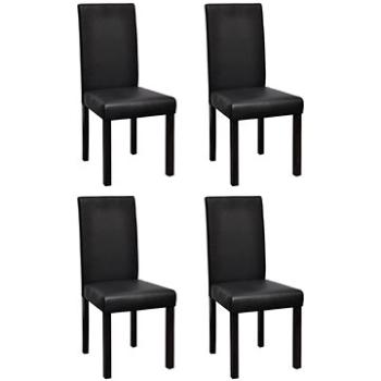 Jídelní židle 4 ks černé umělá kůže (60586)