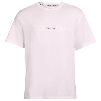 Calvin Klein EMB ICON LOUNGE-S/S CREW NECK Pánské tričko, bílá, velikost M