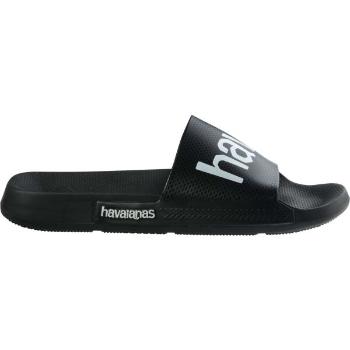 HAVAIANAS SLIDE CLASSIC LOGO MANIA Unisex pantofle, černá, velikost 41/42