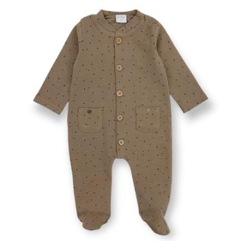 LITTLE Romper suit Dream Big dots khaki