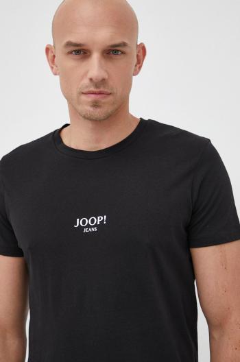Bavlněné tričko Joop! černá barva, melanžový