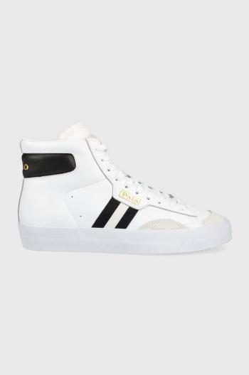 Kožené sneakers boty Polo Ralph Lauren Gervin bílá barva
