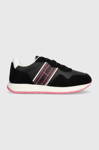 Sneakers boty Tommy Jeans TJW EVA RUNNER MAT MIX ESS černá barva, EN0EN02510