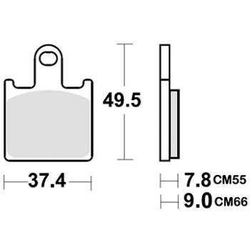 Braking brzdové destičky (semi metalická směs CM66) (2ks) M501-303 (M501-303)