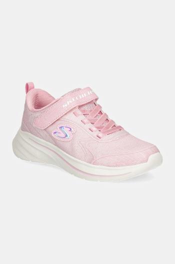 Dětské sneakers boty Skechers WAVE 92 růžová barva, 303557L