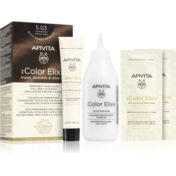 Apivita My Color Elixir barva na vlasy bez amoniaku odstín 5.03 Light Brown Natural Gold