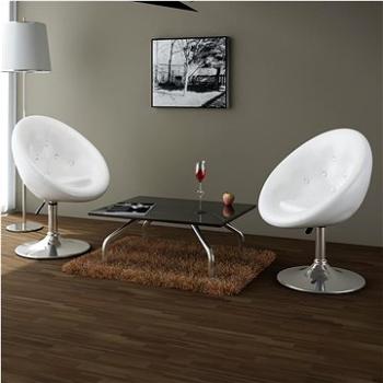 Barové židle 2 ks bílé umělá kůže (240452)