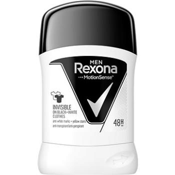 Rexona Men Invisible Black + White tuhý antiperspirant pro muže 50ml (96097335)