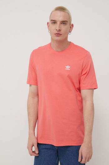 Bavlněné tričko adidas Originals Adicolor HE9441 oranžová barva, hladké