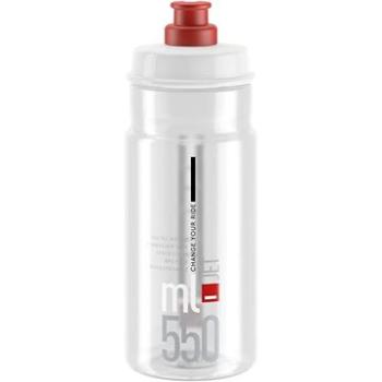 Elite Cyklistická láhev na vodu JET CLEAR red logo 550 ml (8020775036020)