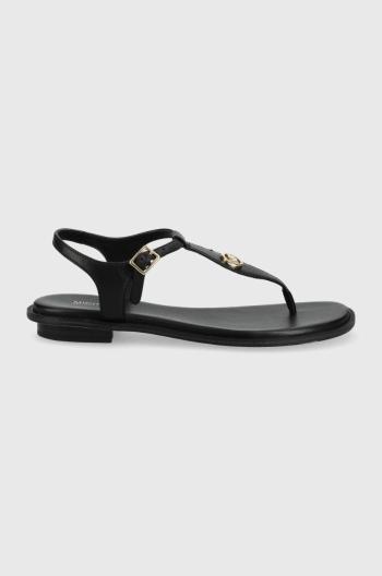 Kožené sandály MICHAEL Michael Kors Mallory Thong dámské, černá barva