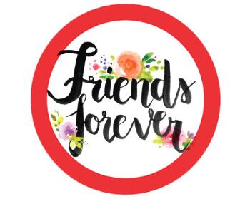 Samolepky zákaz - 5ks Friends forever