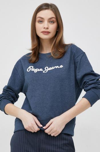 Mikina Pepe Jeans Nanettes dámská, tmavomodrá barva, s aplikací