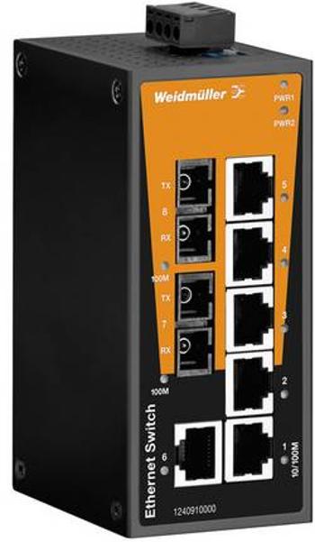 Průmyslový ethernetový switch Weidmüller, IE-SW-BL08-6TX-2SCS, 10 / 100 MBit/s