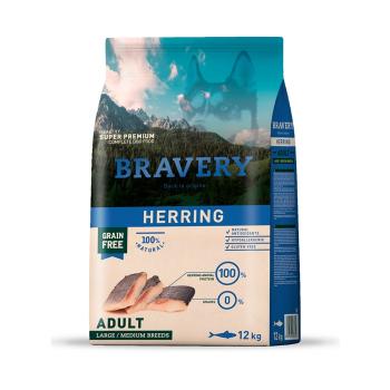 Bravery dog ADULT MEDIUM/LARGE hering - 12kg