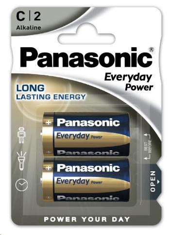 PANASONIC Alkalické baterie Everyday Power LR14EPS/2BP C 1, 5V (Blistr 2ks)