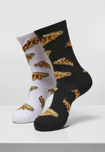 Mr. Tee Pizza Slices Socks 2-Pack black/white - 35–38