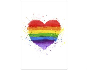 Plakát 61x91 Ikea kompatibilní Rainbow heart