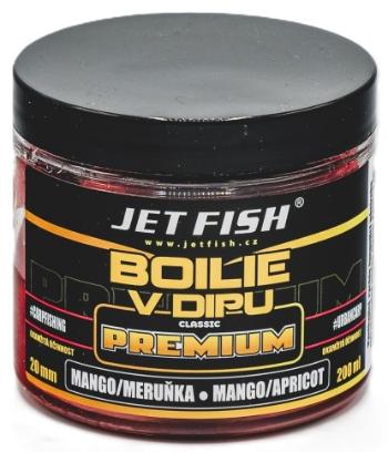 Jet fish boilie v dipu premium clasicc 200 ml 20 mm - mango meruňka