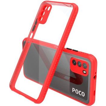 Hishell Two Colour Clear Case for Xiaomi POCO M3 Red (HPC-10-Xiaomi POCO M3-red)