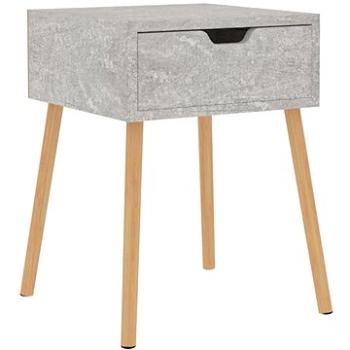 SHUMEE Noční stolek betonově šedý 40 × 40 × 56 cm dřevotříska , 326803 (326803)