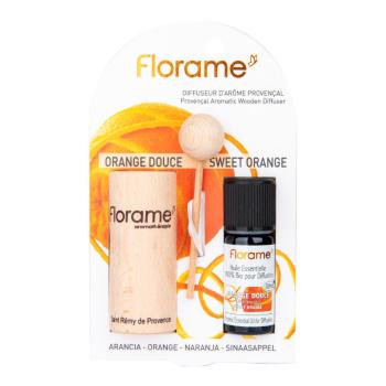 Difuzér provensálský dřevěný + éterický olej Sladký pomeranč 10 ml BIO FLORAME